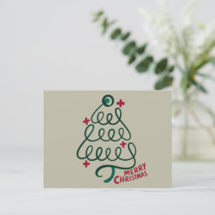 Merry Christmas Stethoscope CNA Medical Worker Feiertagspostkarte