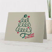 Merry Christmas Stethoscope CNA Medical Worker Karte (Vorderseite)