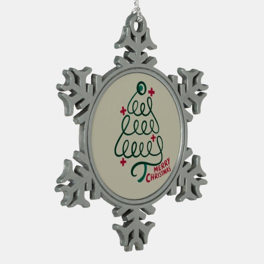 Merry Christmas Stethoscope CNA Medical Worker Schneeflocken Zinn-Ornament (Links)