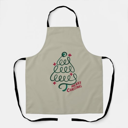 Merry Christmas Stethoscope CNA Medical Worker Schürze (Vorderseite)