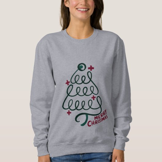 Merry Christmas Stethoscope CNA Medical Worker Sweatshirt (Vorderseite)