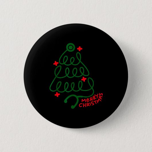Merry Christmas Stethoscope Nurse Cna Xmas Holiday Button (Vorderseite)