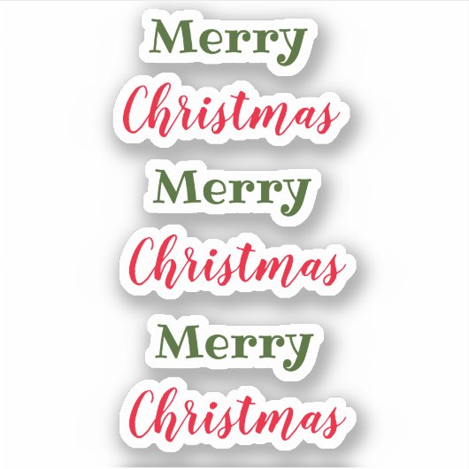 Merry Christmas Sticker (Vorderseite)