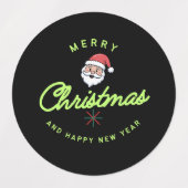 Merry Christmas' sticker and label (Design 1)