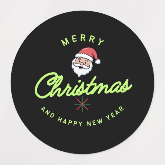 Merry Christmas' sticker and label  (Design 1)