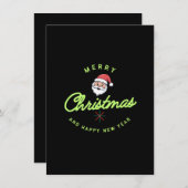Merry Christmas' sticker and label Feiertagskarte (Vorne/Hinten)