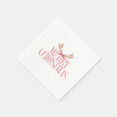 Merry Christmas Sticker – Holiday Gift Label Serviette (Ecke)