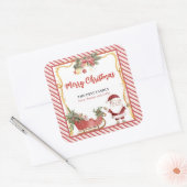 Merry Christmas Stickers Santa Sleigh Custom Label (Umschlag)
