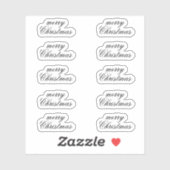 Merry Christmas Stickers Ten Count Sheet Set Pack Aufkleber (Blatt)