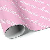 MERRY CHRISTMAS STILVOLL MODERNE PINK FARBGIFTS GESCHENKPAPIER (Rolleneckpunkt)