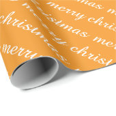 MERRY CHRISTMAS STILVOLLE MODERNE ORANGE FARBGIFTS GESCHENKPAPIER (Rolleneckpunkt)