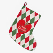 Merry Christmas Stocking Großer Weihnachtsstrumpf (Vorderansicht (hängend))