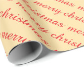 MERRY CHRISTMAS STYLISH MODERN BEIGE FARBGIFTS GESCHENKPAPIER (Rolleneckpunkt)