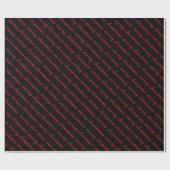 MERRY CHRISTMAS STYLISH MODERN BLACK RED GIFTS GESCHENKPAPIER (Flach)