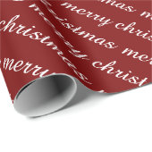 MERRY CHRISTMAS STYLISH MODERN CHERRY RED GIFTS GESCHENKPAPIER (Rolleneckpunkt)