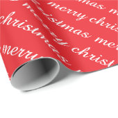 MERRY CHRISTMAS STYLISH MODERN CLASSIC RED GIFTS GESCHENKPAPIER (Rolleneckpunkt)