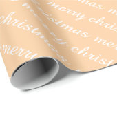 MERRY CHRISTMAS STYLISH MODERN PEACH FARBGIFTS GESCHENKPAPIER (Rolleneckpunkt)