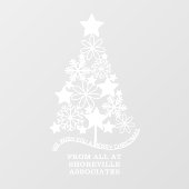 Merry Christmas Stylized Tree Custom Fensteraufkleber (Blatt)