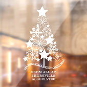 Merry Christmas Stylized Tree Custom Fensteraufkleber (Blatt 2)