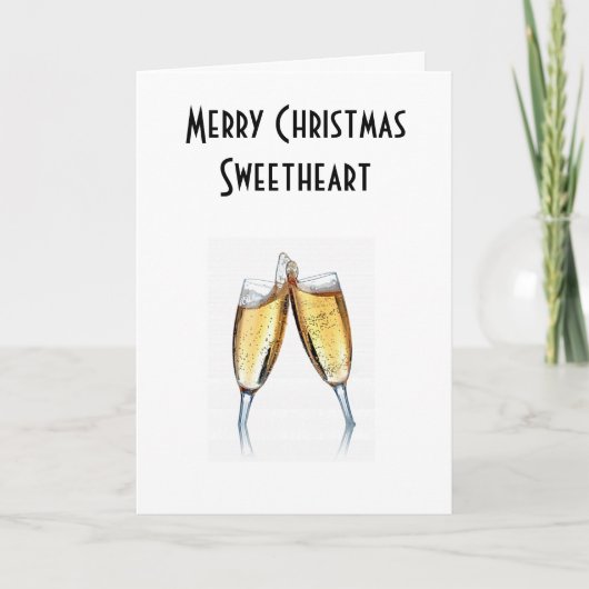 MERRY CHRISTMAS SWEETHEART FEIERTAGSKARTE (Vorderseite)