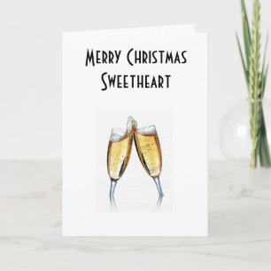 MERRY CHRISTMAS SWEETHEART TOAST TO U FEIERTAGSKARTE