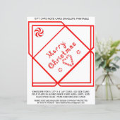 Merry Christmas Swirl Gift Card A2 Envelope paper (Stehend Vorderseite)