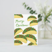 MERRY CHRISTMAS Taco Avalanche Delicious XMAS Postkarte (Stehend Vorderseite)