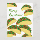 MERRY CHRISTMAS Taco Avalanche Delicious XMAS Postkarte (Vorderseite)