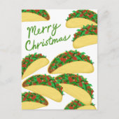 MERRY CHRISTMAS Taco Avalanche Deluxe Urlaub Postkarte (Vorderseite)