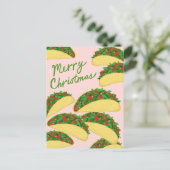 MERRY CHRISTMAS Taco Avalanche Deluxe Urlaub Postkarte (Stehend Vorderseite)