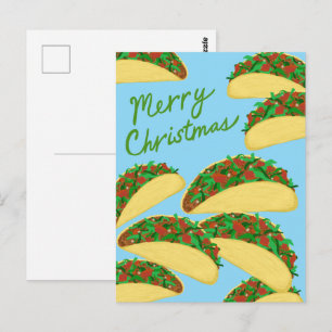 MERRY CHRISTMAS Taco Avalanche Deluxe Urlaub Postkarte