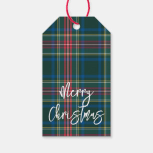 MERRY CHRISTMAS Tartan Karierte Feierliche Feierli Geschenkanhänger