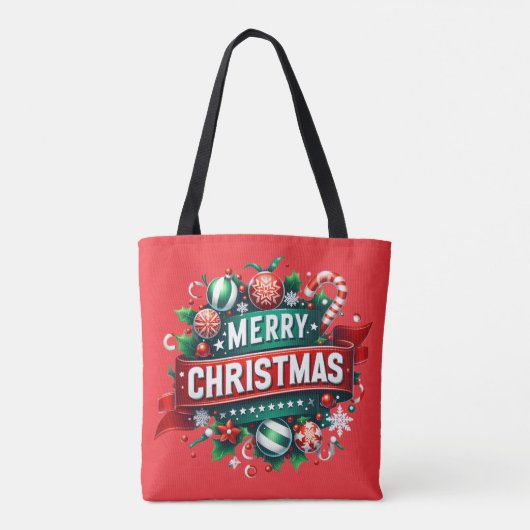 Merry Christmas Tasche (Rückseite)