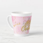 Merry Christmas Tasse - Gold & Rosa Design (Linke Ecke)