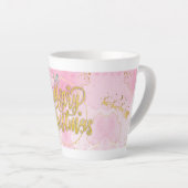 Merry Christmas Tasse - Gold & Rosa Design (Rechte Ecke)