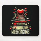 Merry Christmas, Teachers Books Teaching Xmas Tree Mousepad (Vorne)
