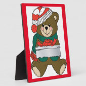 "MERRY CHRISTMAS" TEDDY BEAR FOTOPLATTE (Seite)