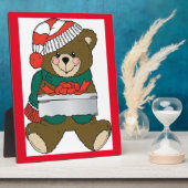 "MERRY CHRISTMAS" TEDDY BEAR FOTOPLATTE (Seite)