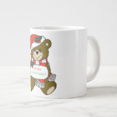 "MERRY CHRISTMAS" TEDDY BEAR Jumbo-Tasse (Vorderseite Rechts)