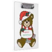 "MERRY CHRISTMAS" TEDDY BEAR KLEMMBRETT (Rechts)