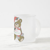 "MERRY CHRISTMAS" TEDDY BEAR MATTGLASTASSE (VorderseiteRechts)