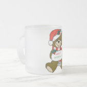 "MERRY CHRISTMAS" TEDDY BEAR MATTGLASTASSE (Vorderseite Links)