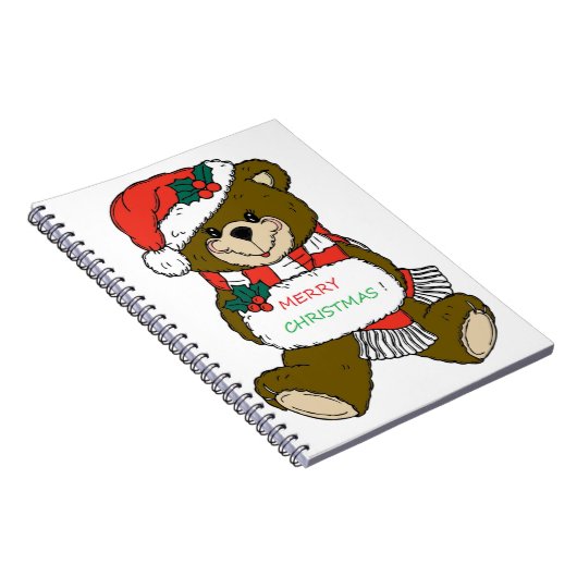 "MERRY CHRISTMAS" TEDDY BEAR NOTIZBLOCK (Rechte Seite)