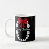 Merry Christmas Teeth Wreath Dental Christmas Shir Kaffeetasse (Links)
