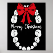 Merry Christmas Teeth Wreath Dental Christmas Shir Poster (Vorne)