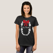 Merry Christmas Teeth Wreath Dental Christmas Shir T-Shirt (Vorne ganz)