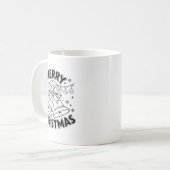 Merry Christmas Tekst Design Klieke Kerst Kaffeetasse (Vorderseite Links)