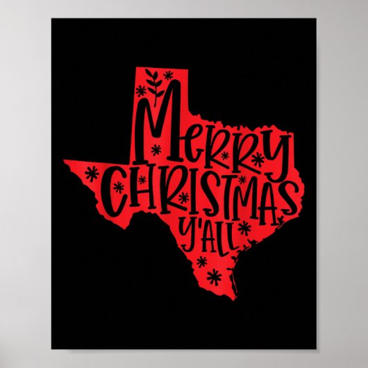 Merry Christmas Texas Poster (Vorne)