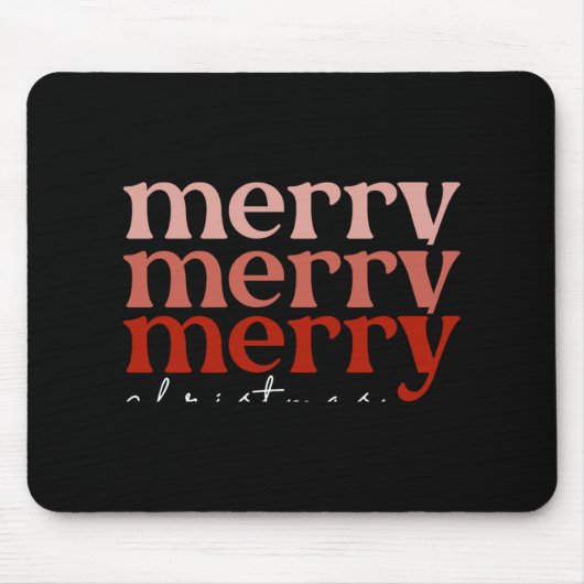 Merry Christmas Text Greeting Red Toddler T Shirt Mousepad (Vorne)