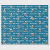 MERRY CHRISTMAS Text mit Lebkuchen Männer Geschenkpapier (Flach)